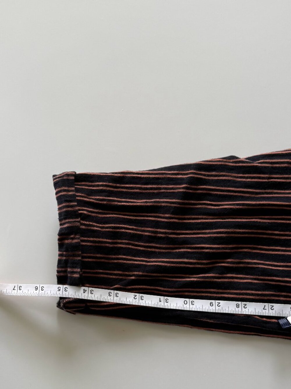 Natural by Known Supply Striped Knit Pants Size M Organic Cotton Black Orange - Picture 5 of 8